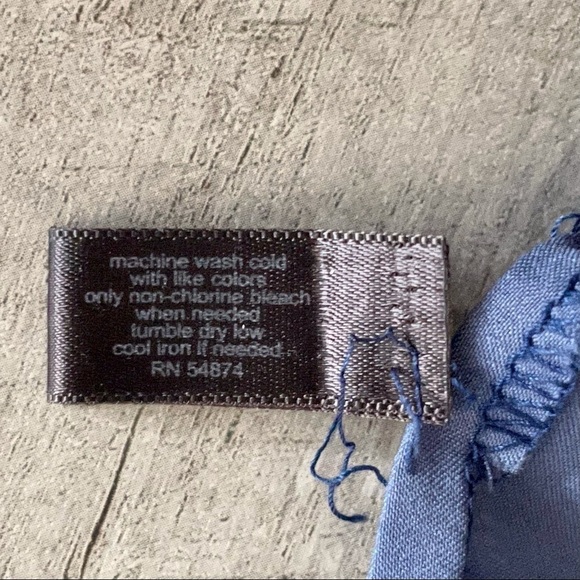 🌺 The Limited Navy Blue Strapless Boho Print Lightweight Column Maxi Dress M - Picture 7 of 9